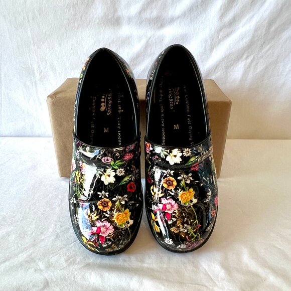 Spring Step Valor Floral Skid Resistant Slip On Shoes, Size 8, EUC! - Picture 9 of 11